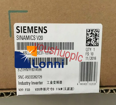6SL3210-5BE31-1UV0 6SL3 210-5BE31-1UV0 New Siemens SINAMICS V20 FSD 3AC 400V