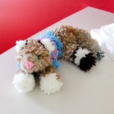 Handmade Acrylic Yarn Animal Pet Ferret Dog Fantasy Fur Creature Plushie Doll