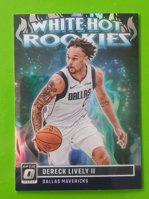 2023-24 Panini Donruss Optic White Hot Rookies Dereck Lively II Mavericks Silver