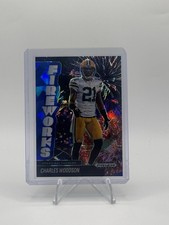 2025 Prizm Black CHARLES WOODSON Blue Cracked Ice Fireworks Prizm /125
