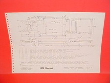 1970 Chevrolet Impala Convertible Caprice Belair Biscayne Frame Dimension Chart