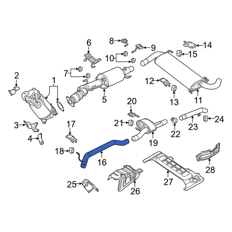 For Ram ProMaster 1500 2014-2025 Ram 68203304AA Exhaust Intermediate Pipe - Image 4 of 4