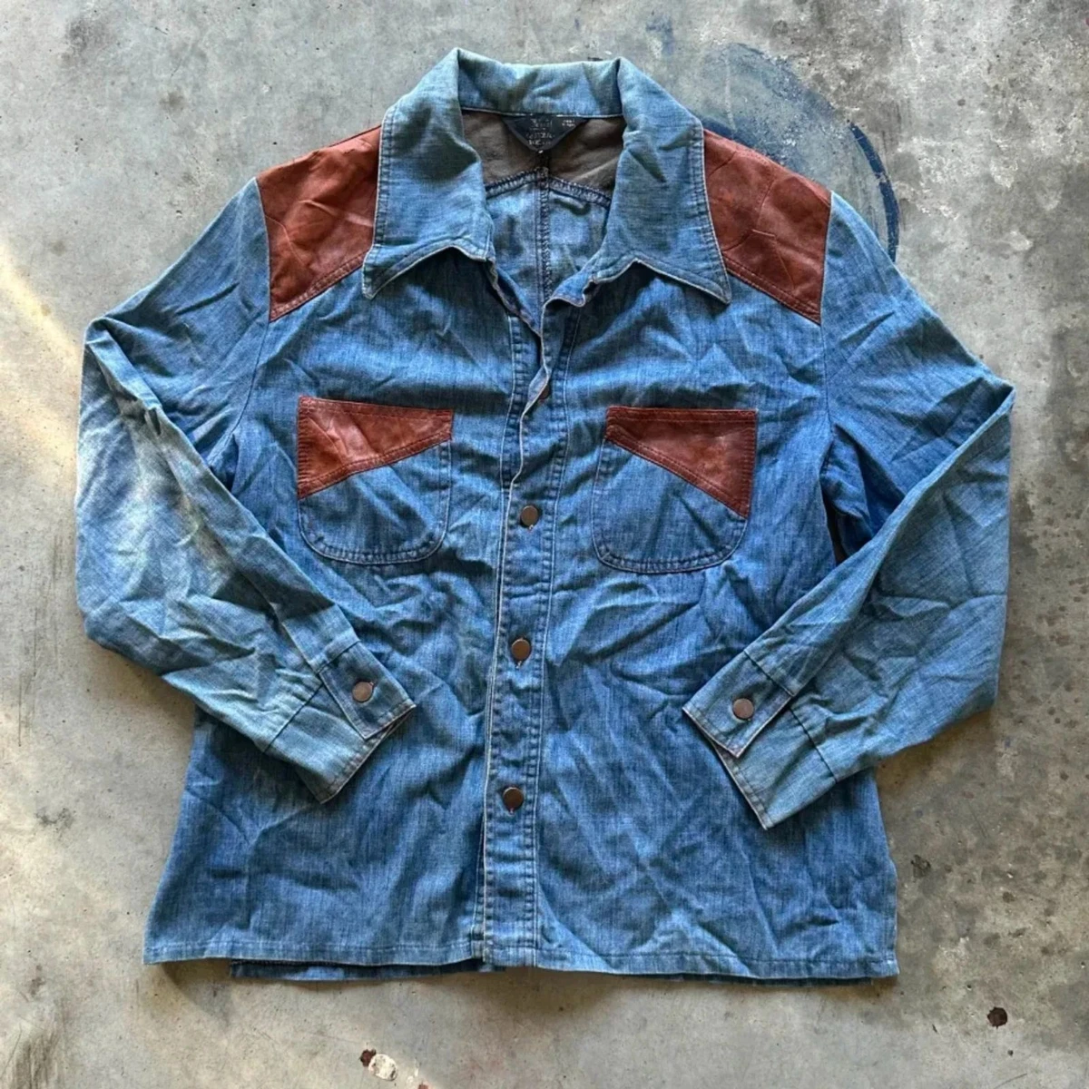 Sears Denim Casual Button-Down Shirts for Men for sale | eBay