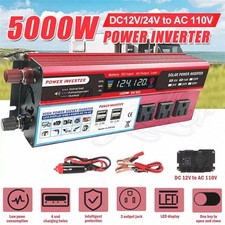 Car Power Inverter DC 12V To AC 110V modified Sine Wave Solar Converter 4 USB US