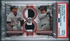 2024 Topps Tribute Aaron Judge Derek Jeter Dual Relic Red /10 PSA 8 DR2-JJ