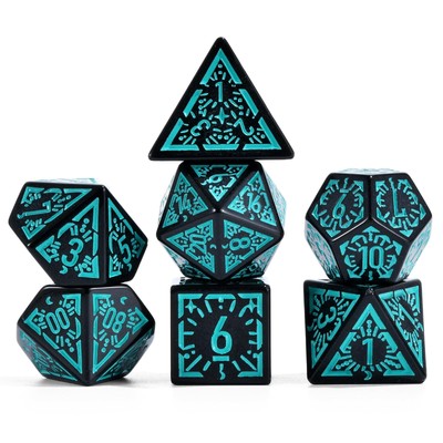 Clock Dice DND Dice Stars and Moon Dice W20 Retro Dice D&D Dice Set with Poly...
