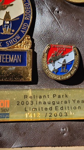 Houston Rodeo Lapel Pin Collection On Leather 2002-2004 Livestock Show ...