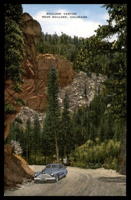 Postcard Boulder Canyon Scenic View, Boulder, CO