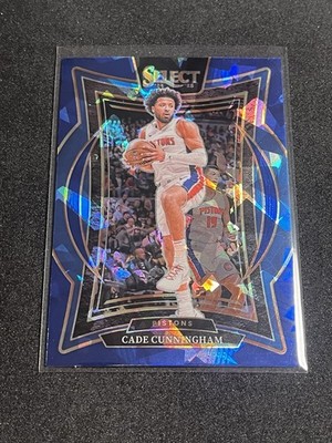 Cade Cunningham - 2024-25 Panini Select #65 Blue Cracked Ice Detroit Pistons