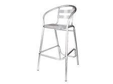 Sgabello da Bar per Esterno in Alluminio con Braccioli