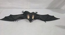 Vintage Halloween Rubber Bat 26" Squeaks Sun Wai Scary Hanging Prop Decoration