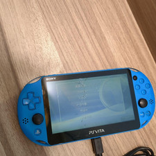 Sony PlayStation Vita Handheld Console Aqua Blue PCH-2000 Japan System 0157