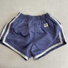 Womens Short Shorts Vintage 70s GTO Japan Blue Sprinter Running Hot Pants Sz L