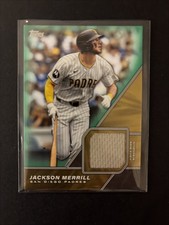2026 Topps Series 1 Jackson Merrill #MLM-JM MLB Materials Relic Padres Green /99