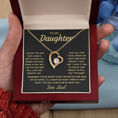 To My daughter Necklace Gift for Birthday Graduation Christmas  from dad