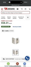 Emtek 818TP Modern Square Privacy Deadbolt - Nickel