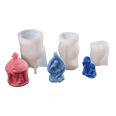 Stampo In Silicone Per Candela Natale A Forma Di Cervo/Alce - 3 Dimensioni (Grande, Medio, Piccolo) - Riutilizzabile Per Resina, Cera, Fai Da Te