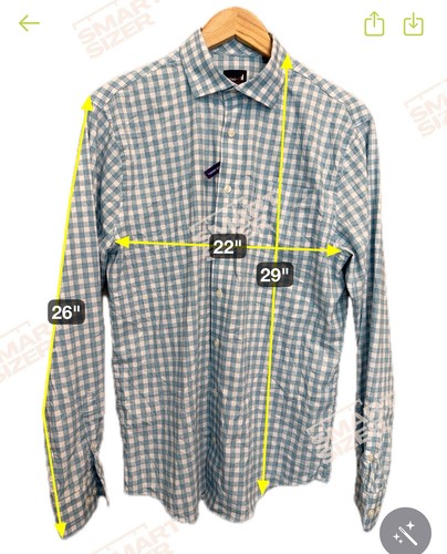 Johnnie-O Ashworth Shirt Performance Button Up Mackerel Blue Size Large NWOT - Picture 5 of 10