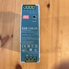 Mean Well EDR-120-24 24V DC 5A Power Supply 100-240VAC Input