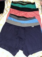 Lot Of 4 cotton blend Polyester Boxer Briefs 4pc Size Large 1 Hanes Nice