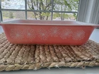 Pyrex 575-B Vintage 2 Qt Casserole Dish Pink Daisy No Lid Made In USA