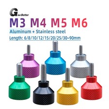 Knurled Thumb Screws Aluminum  Stainless Steel Hand Grip Knob Bolts M3 M4 M5 M6