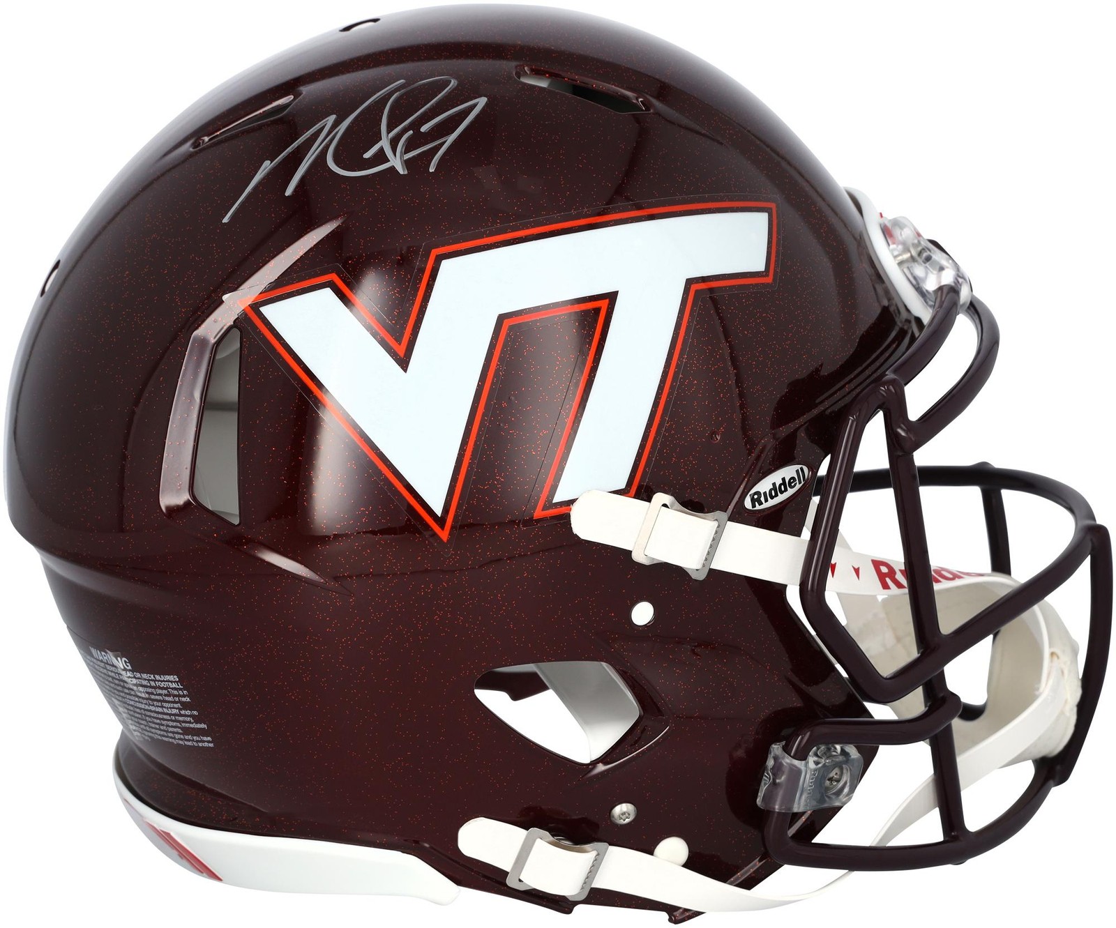 Michael Vick Autographed Signed Virginia Tech Hokies Riddell Speed Authentic Helmet 