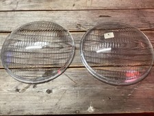 Early Pair Bi-ray 15746 Head Lamp Lenses 8 Vintage Auto Truck Domed 1930s