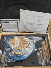 NEW Cen Tech Wide 0-6" 0.001" Outside Micrometer With Case Interchangable Anvils