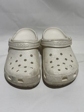 Crocs Classic Glitter Clog White Sparkle Women s 8 / Men s 6