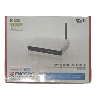 Encore Electronics ENHWI-G3 802.11g Wireless Router 54Mbps 4-Port Switch White
