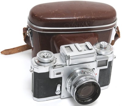 Zeiss Ikon Contax IIIA w. Sonnar 1,5/50mm SHUTTER NOTWORKING lens needs cleanin