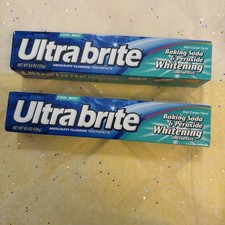 2 Pack Ultra Brite Cool Mint Whitening Toothpaste Baking Soda Peroxide New