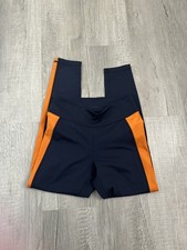 Tory Burch Active Sport Cropped Leggings Med Navy Stripe Athleisure Preppy