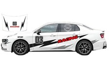 Car Hood Side Sticker For Honda Civic Corolla Motorsport Racing Stripe Decals Car Hood Side Sticker For Honda Civic Corolla Motorsport Racing Stripe Decals