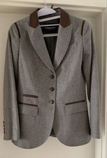 SCHNEIDERS SALZBURG Trachtenjacke/Blazer Damen Gr. 38, Grau, Schurwolle TOP