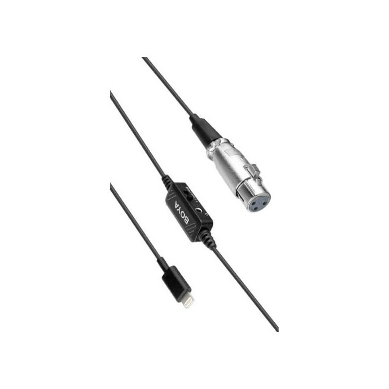 Boya BY-BCA7 Câble XLR vers Lightning pour connecter un microphone sur un iPhone ou iPad Apple