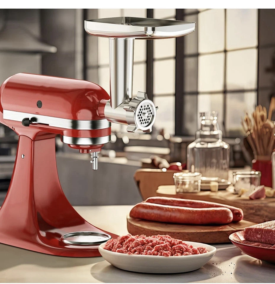 Accesorio para molinillo de carne de alimentos para batidoras de pie de ayuda de cocina con relleno de salchichas Foto 2 de 4