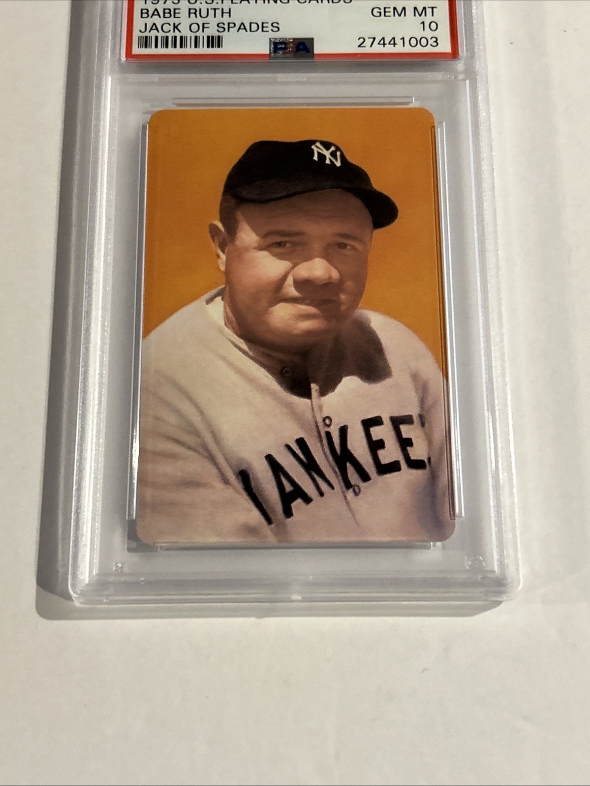 Babe Ruth PSA 10 1973 U.S. Playing Cards Jack of Spades HOF GOAT RARE view 4