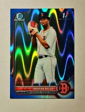 Brayan Bello RC 2022 Bowman Chrome BLUE REFRACTOR RayWave 112/150 Prospect K6