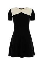 VALENTINO Black Viscose Blend Mini Dress New & Authentic