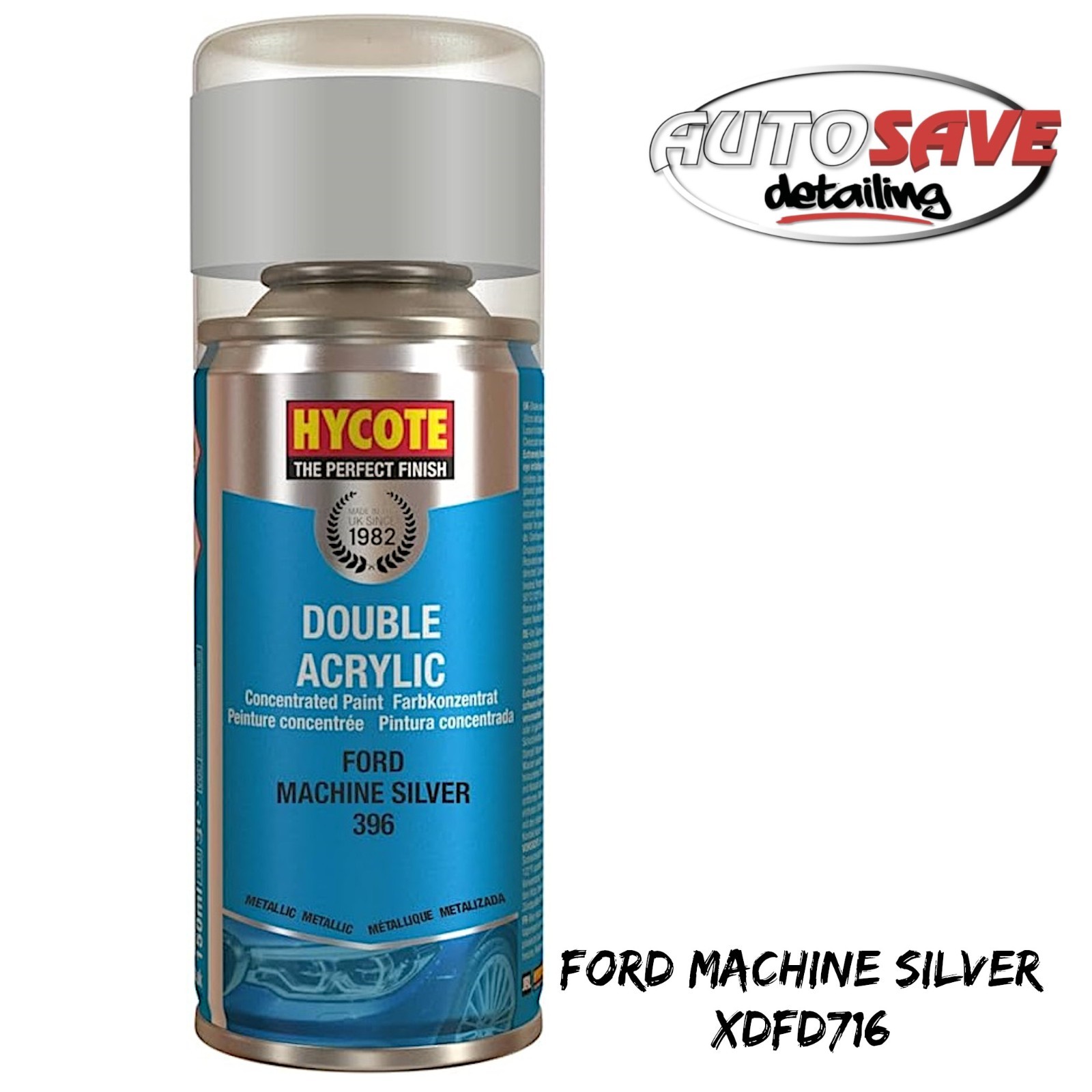 Hycote - Ford Machine Silver Spray Paint - 150ml XDFD716 Aerosol