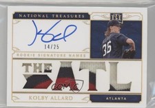2019 Panini National Treasures Holo Gold 14/25 Kolby Allard #RSN-KA Auto rp9