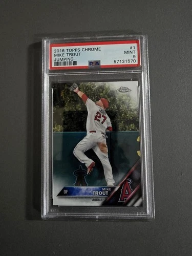 2016 Topps Chrome Mike Trout #1 Jumping  PSA 9 Angels