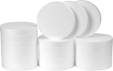 6 Inch round Foam Circles for Crafts 20 Pack 1 Inch Thick Polystyrene round Disc