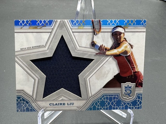 2024 Topps Royalty Tennis Claire Liu Star Relics Platinum 1/1