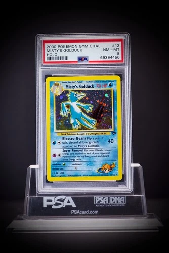 Pokémon 2000 Gym Challenge Misty's Golduck 12/132 Holo PSA 8
