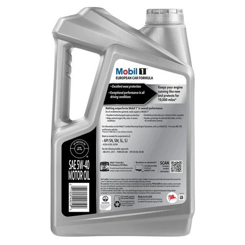 2 Pack Mobil 1 FS European Car Formula Full Synthetic Motor Oil 5W-40, 5 Quart - Picture 2 of 7