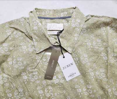 New women's J Crew slim fit shirt in Liberty Capel green floral