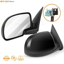 Pair Side View Mirrors Heated Arrow Turn Signal Power For 03-06 Gmc Sierra 1500
